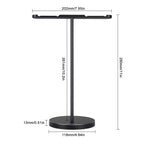 JOKItech Sturdy Soild Base Double Aluminum Headphone Stand Rack