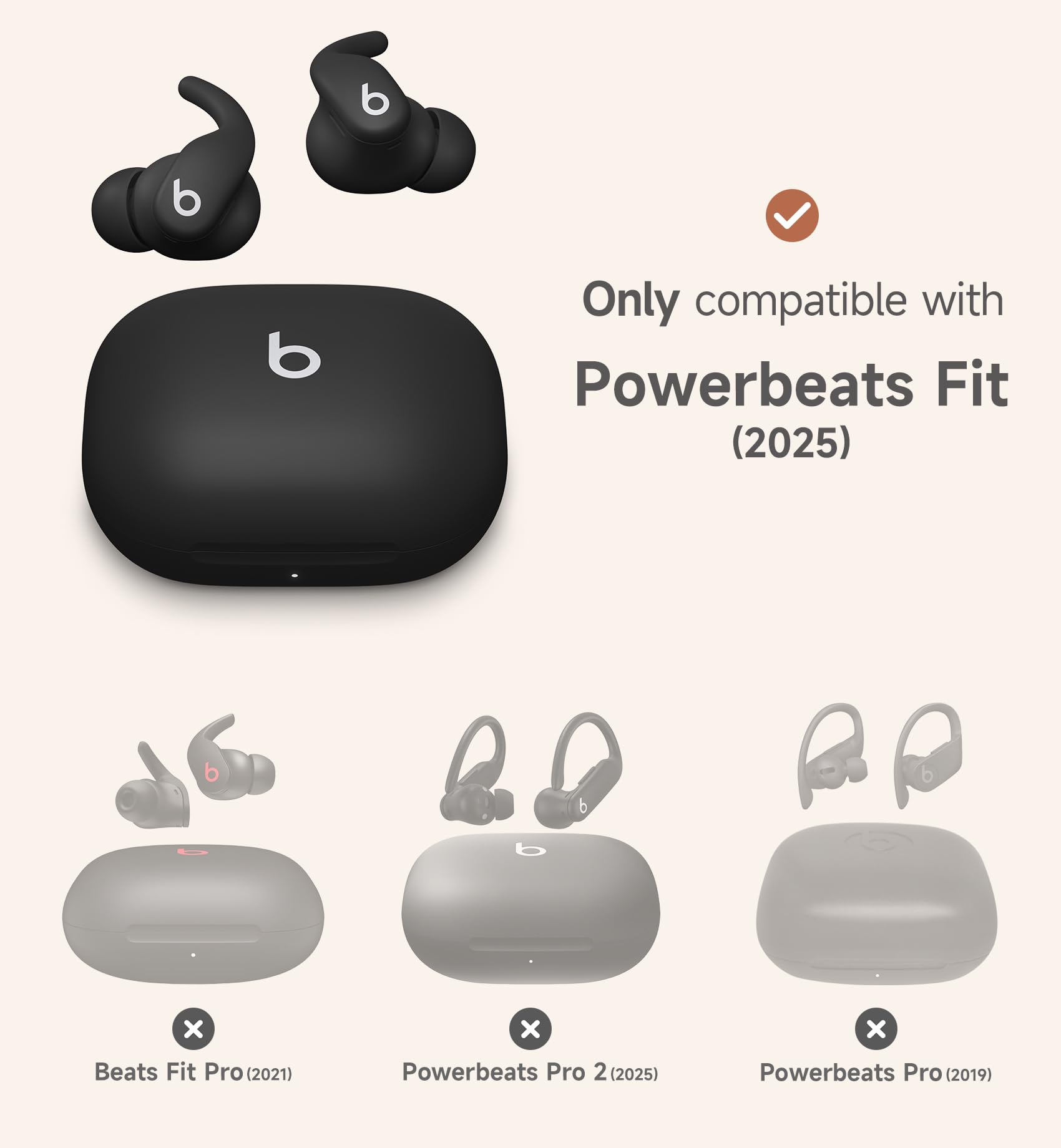 SURITCH Case for Beats Powerbeats Fit Earbuds