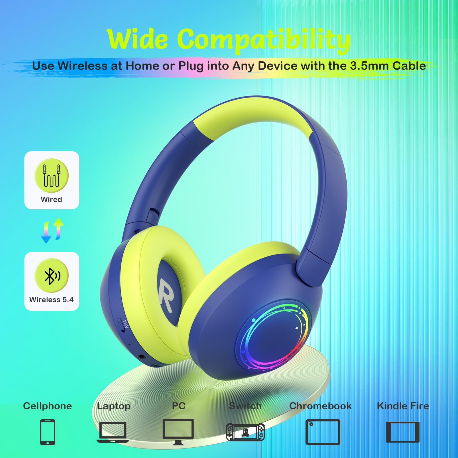 TONOSHARK Kids Wireless Noise Cancelling Headphones