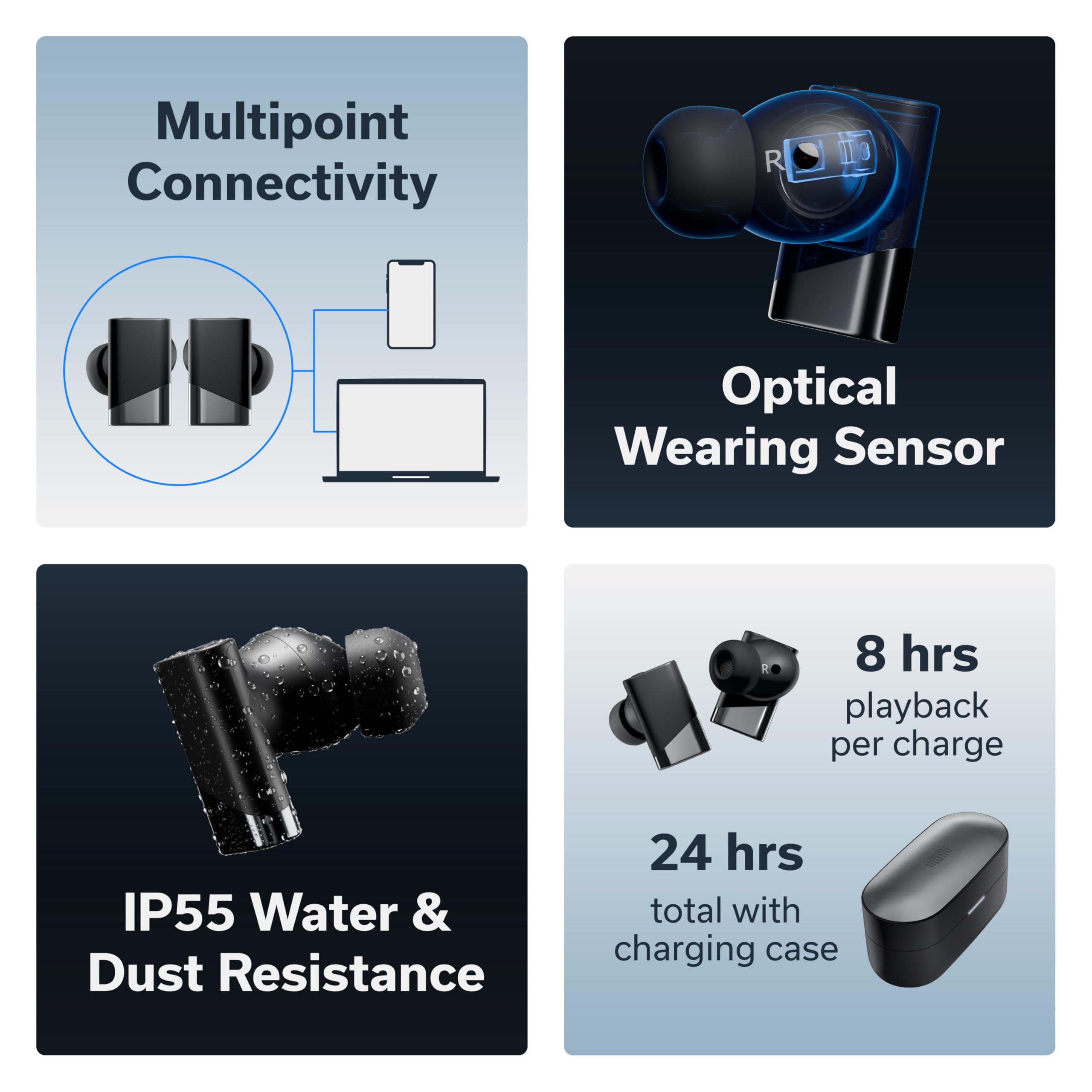 Status Pro X Wireless Noise Cancelling Earbuds