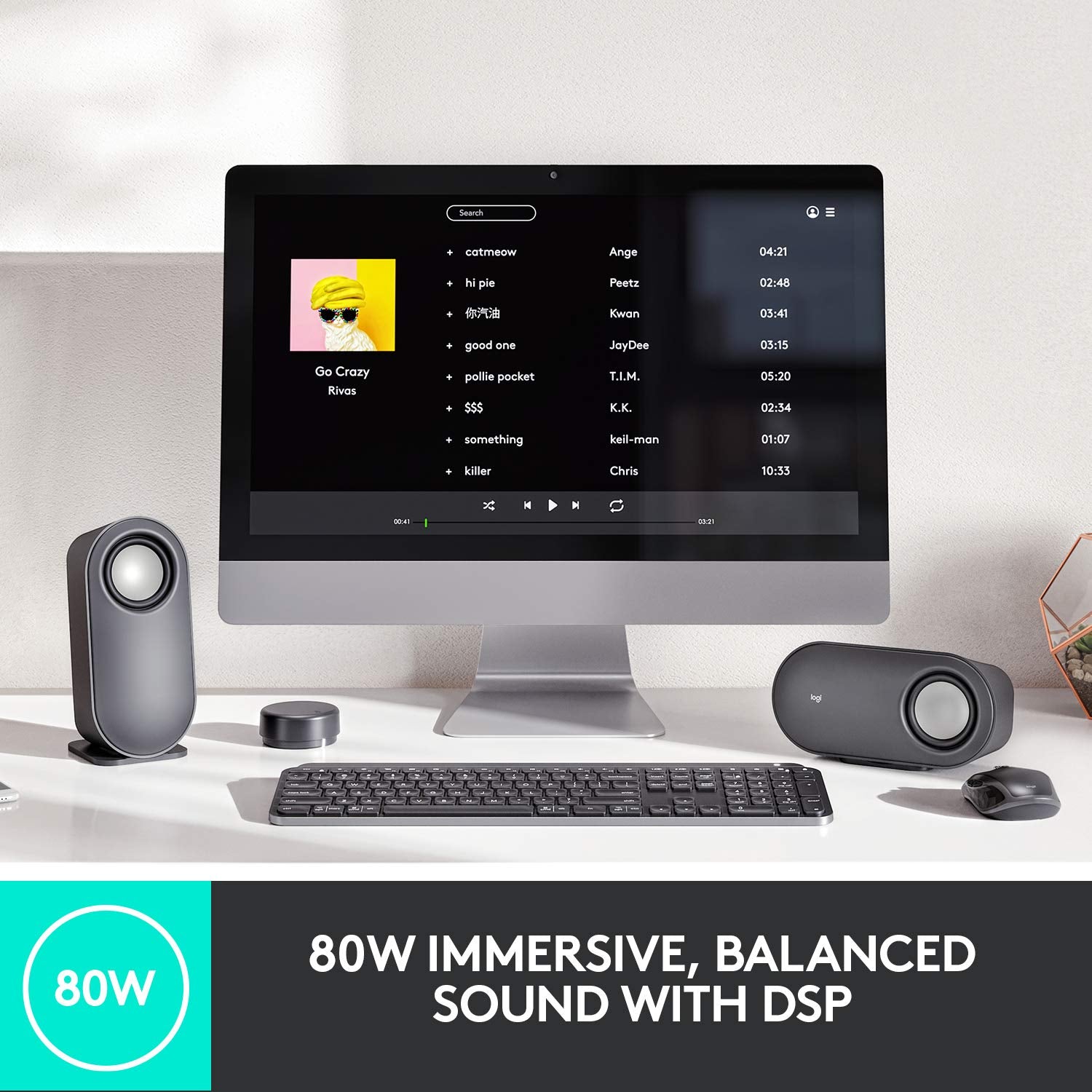 Logitech Z407 Bluetooth Computer Speakers with Subwoofer