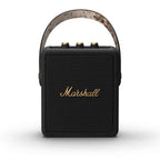 Marshall Stockwell II Portable Bluetooth Speaker, Black and Brass