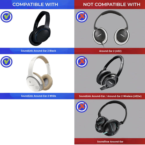 Bose Replacement Ear Pads and Headband Cushion for SoundLink AE2 Headphones