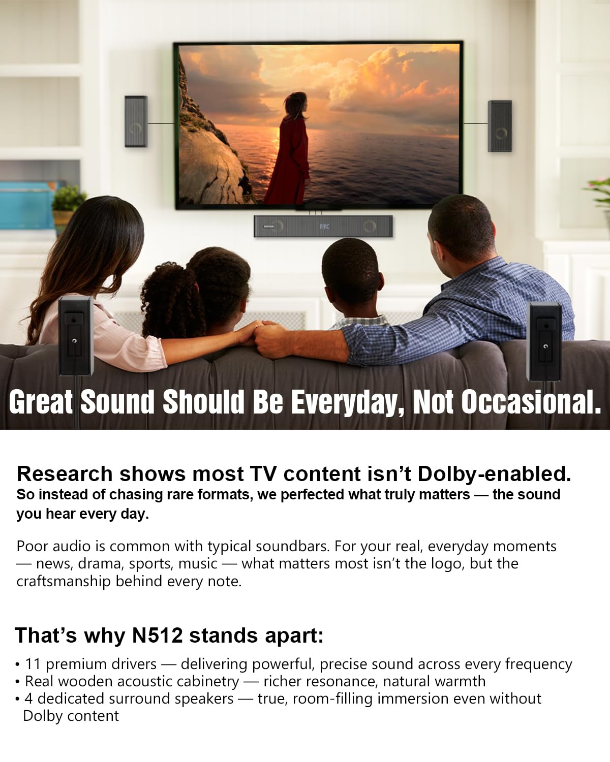 HiPulse N512 5.1.2 Surround Sound System