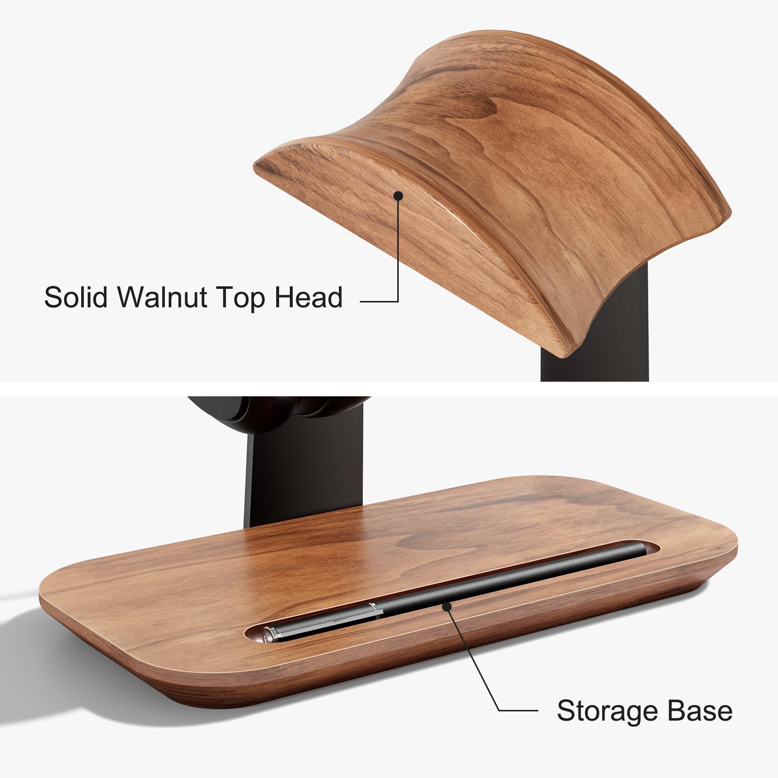 UPERGO Walnut Headphone Stand