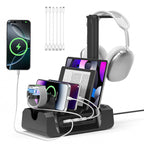 KDD 6-in-1 Charging Station with Headphone Stand