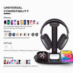 Suguder 4-in-1 Headphone Stand with Wireless Charger