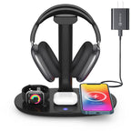 Suguder 4-in-1 Headphone Stand with Wireless Charger