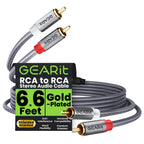 GEARit 2RCA Stereo Audio Cable 10FT