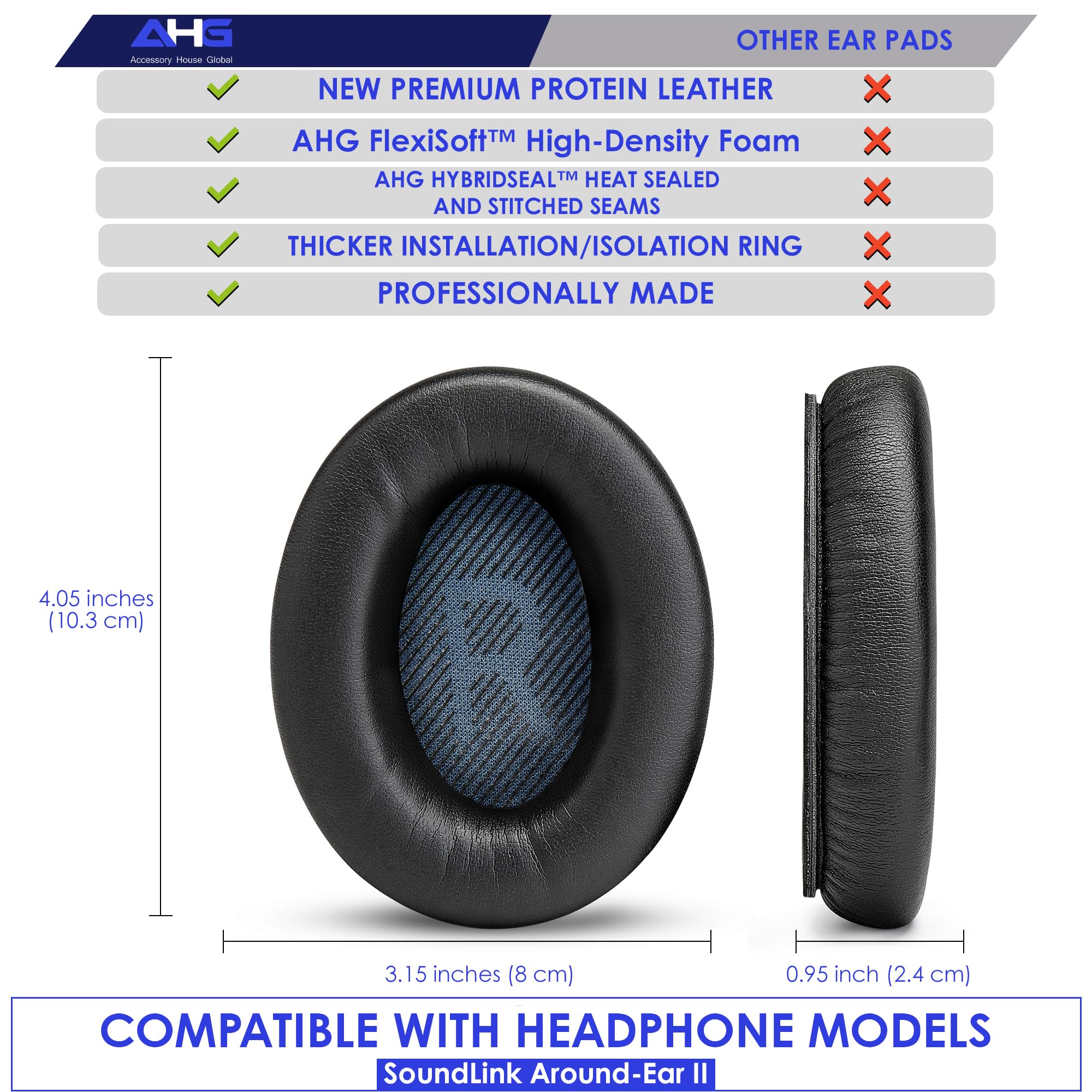 Bose Replacement Ear Pads and Headband Cushion for SoundLink AE2 Headphones