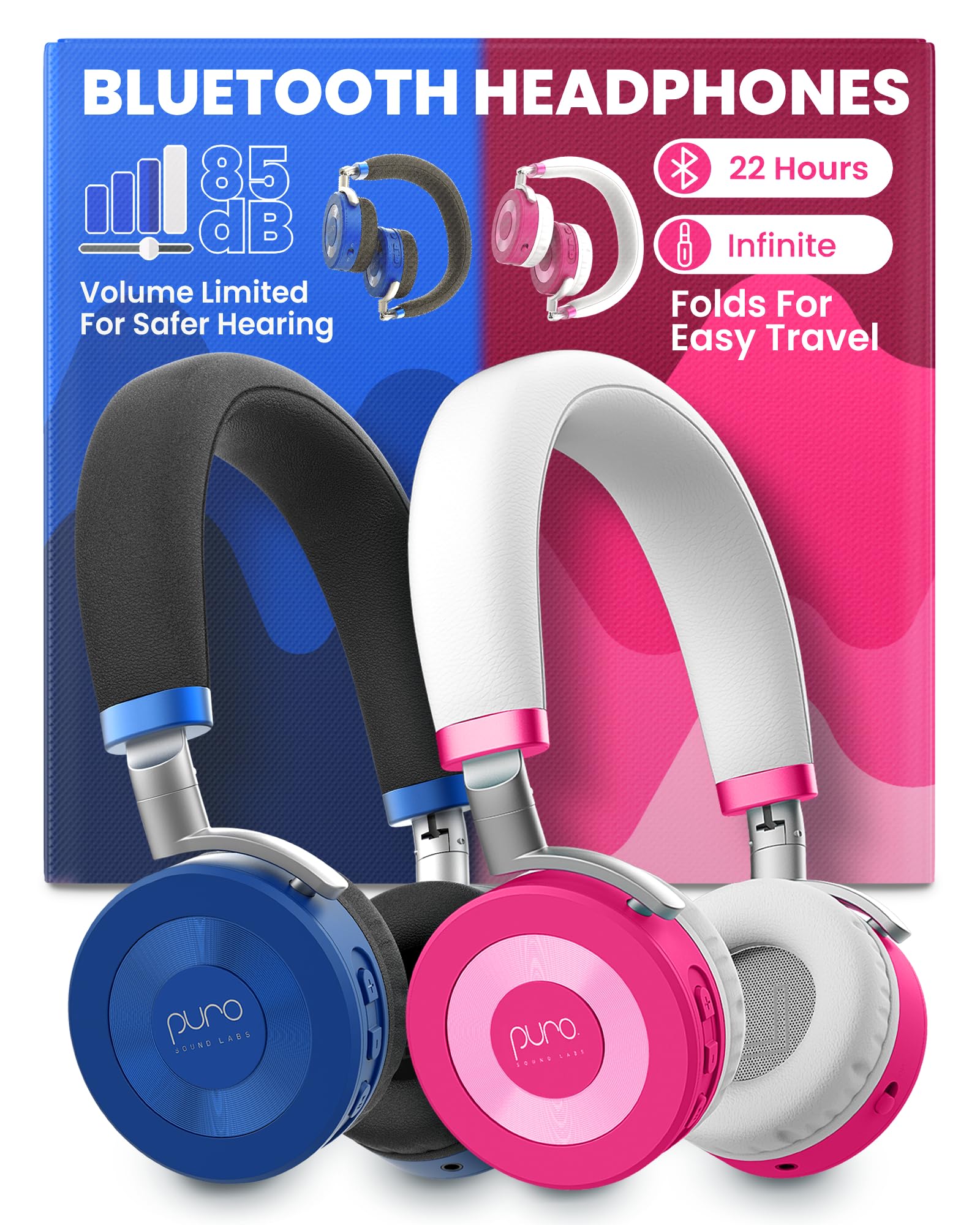 Puro Sound Labs JuniorJam Plus Kids Bluetooth Headphones
