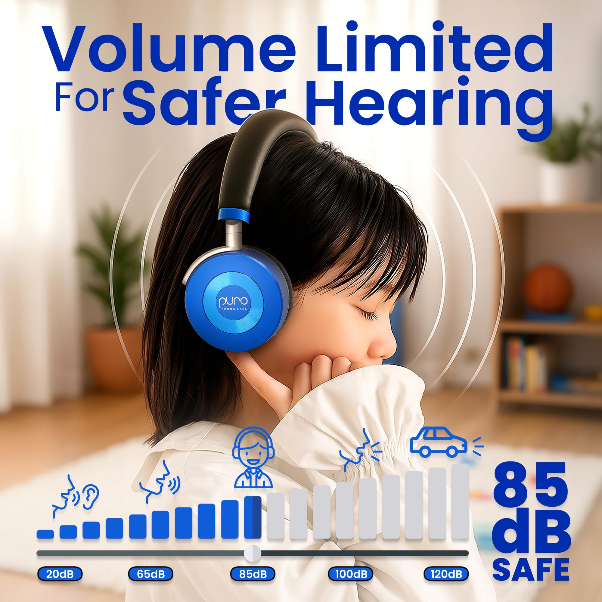 Puro Sound Labs JuniorJam Plus Kids Bluetooth Headphones
