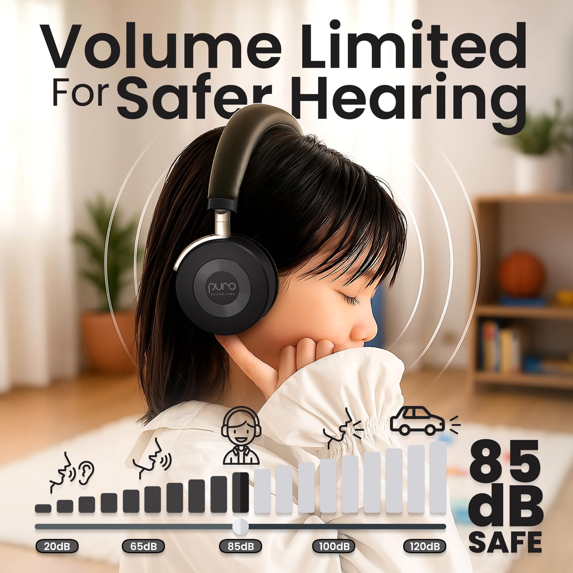 Puro Sound Labs JuniorJam Plus Kids Bluetooth Headphones