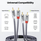 GEARit 2RCA Stereo Audio Cable 10FT